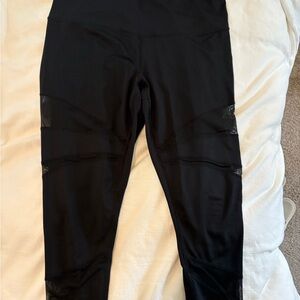 Zella Black Leggings with Mesh Panel Accents